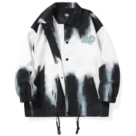 Abstract Gradient Tie Dye Print Jacket